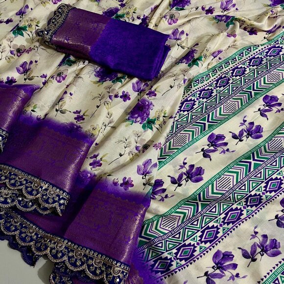 Tushar silk saree - Picture 2 of 5